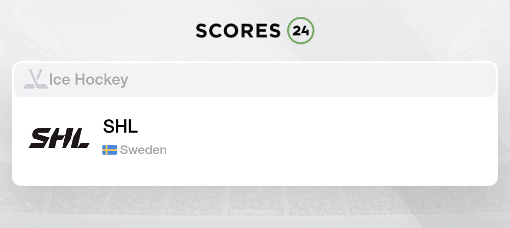 Sweden Shl Ice Hockey Standings Tournament Draw