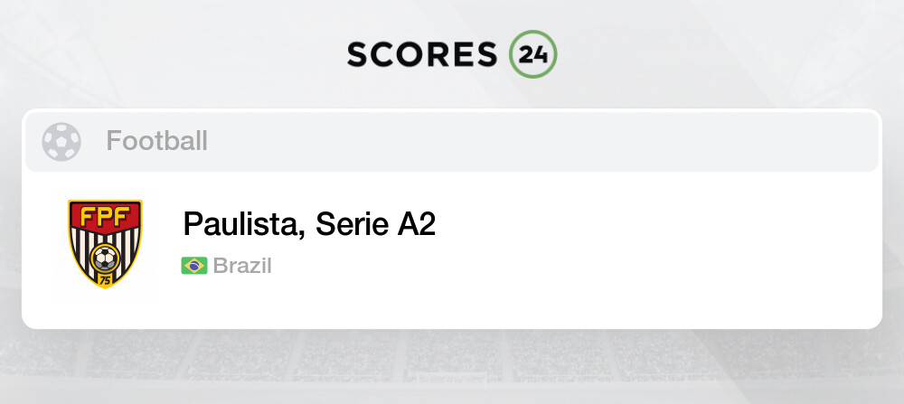 Standings Of Paulista Serie A2 2021 Brazil Soccer