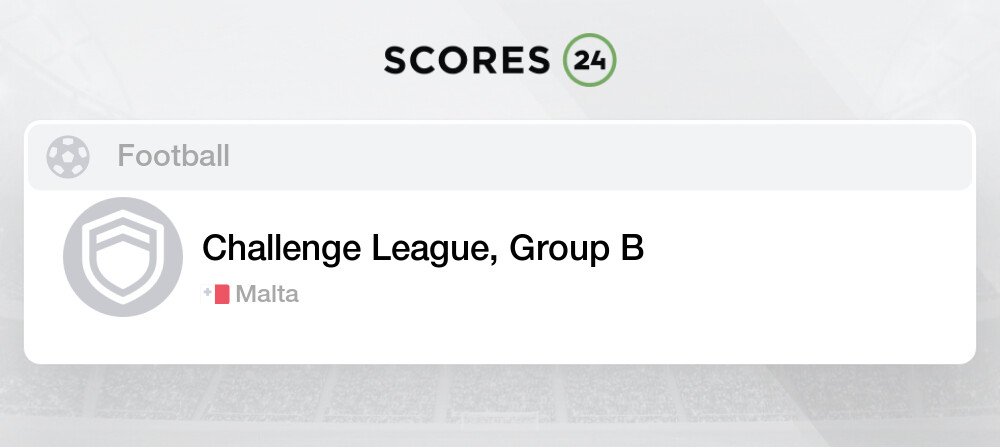 Standings of Challenge League, Group B, Malta - Soccer
