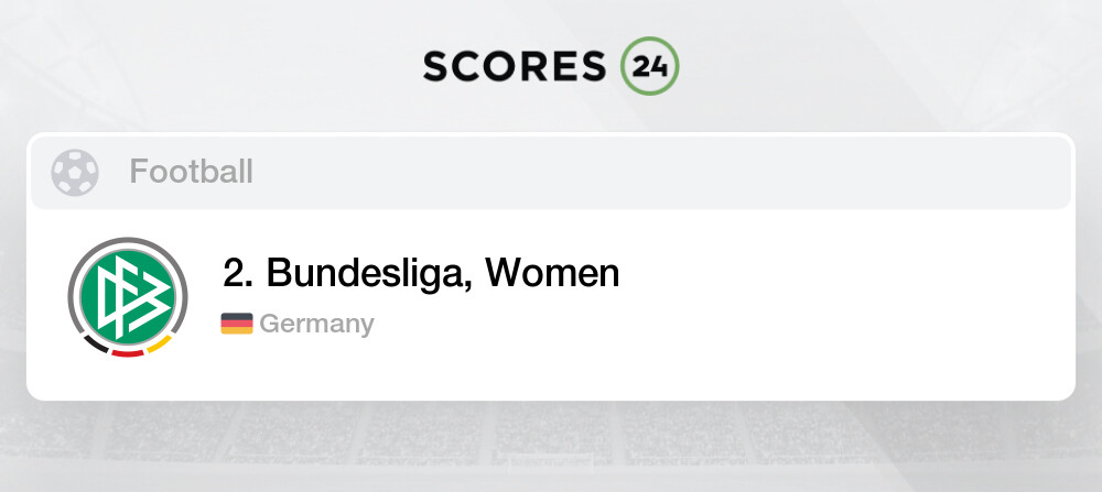 Soccer 2 Bundesliga Women Germany Standings