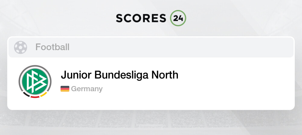 Soccer Junior Bundesliga North Germany Standings
