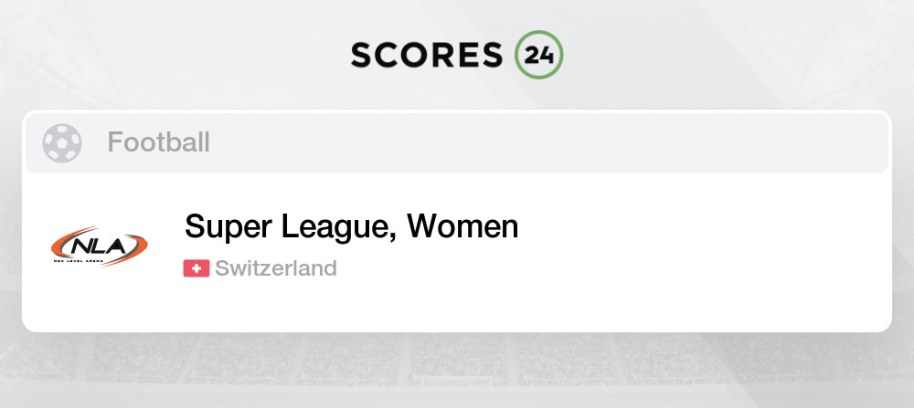 Standings of NLA, Women 2021-2022, Switzerland - Soccer