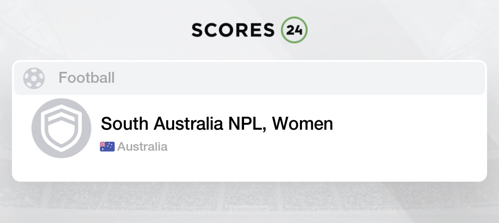 strække Høre fra Nervesammenbrud NPL, South Australia, Women Premier League Fixtures & Live Results -  Soccer, Australia