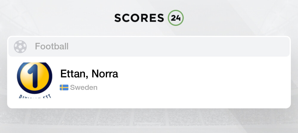 Sweden Div 1 Norra Soccer Standings Tournament Draw