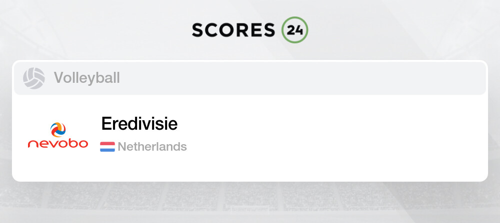 Netherlands Eredivisie Volleyball Tournament Draw Standings