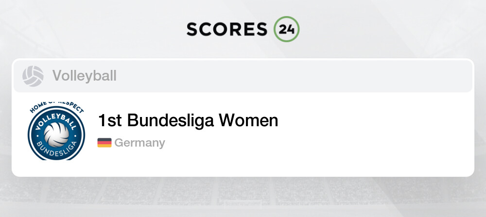 Germany 1st Bundesliga Women Volleyball Standings Tournament