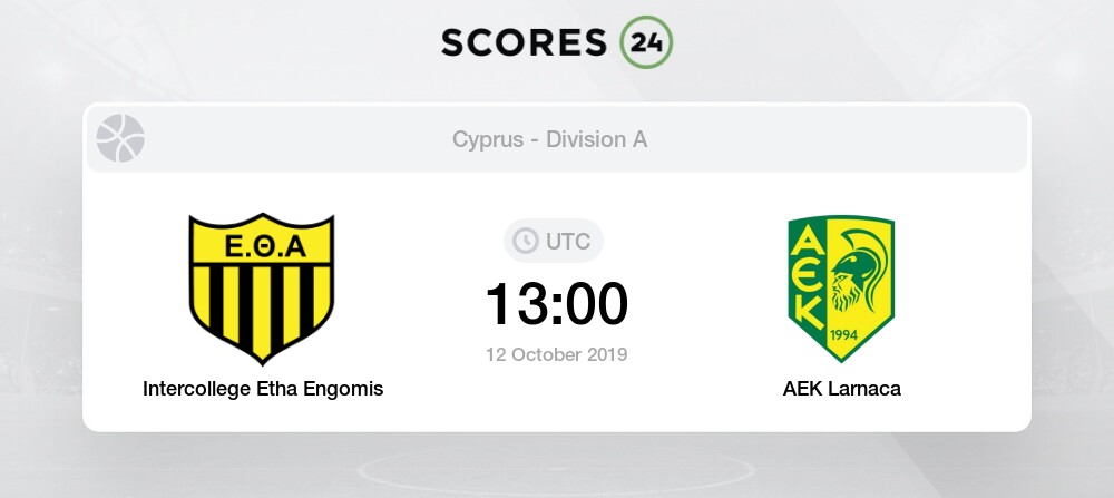 Intercollege Etha Engomis Aek Larnaca 12 October 2019 Score And