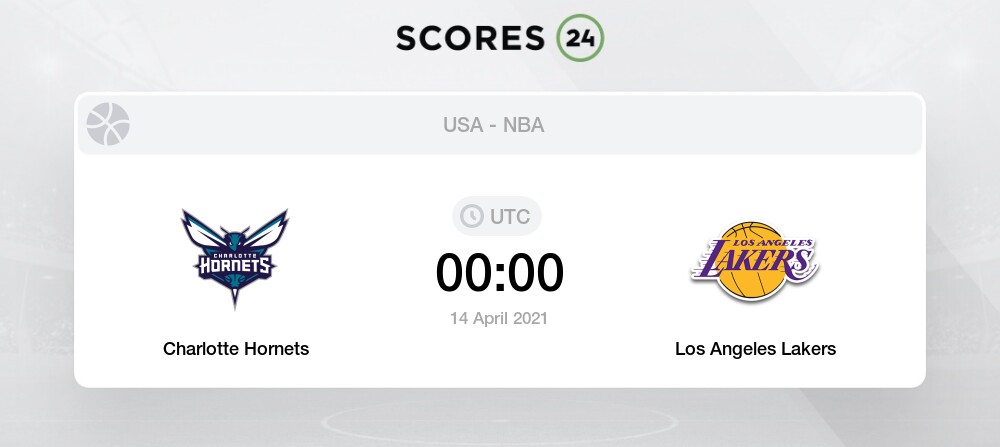 Charlotte Hornets Vs Los Angeles Lakers H2h For 14 April 2021