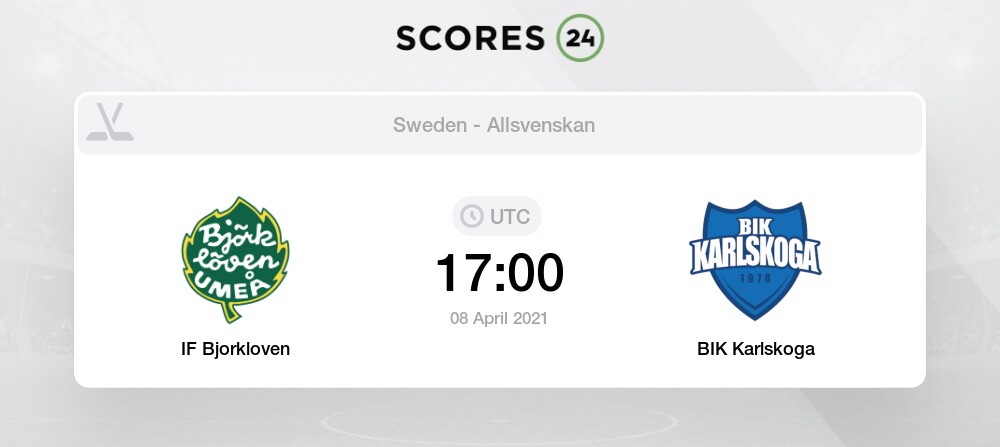 If Bjorkloven Vs Bik Karlskoga 8 04 2021 Stream Results