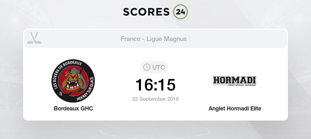 Bordeaux Ghc Anglet Hormadi Elite 22 September 2019 Result And