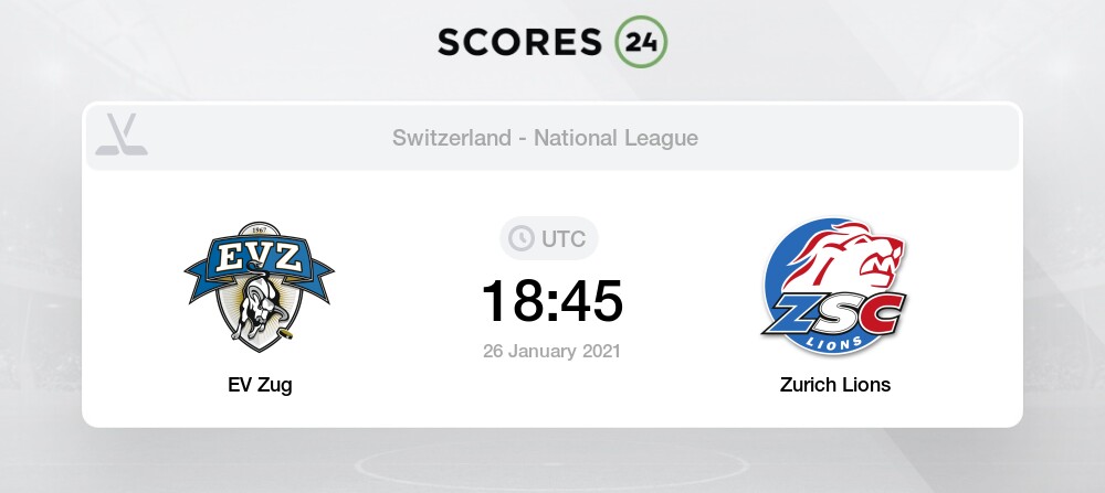 Ev Zug Vs Zurich Lions 26 01 2021 Stream Results