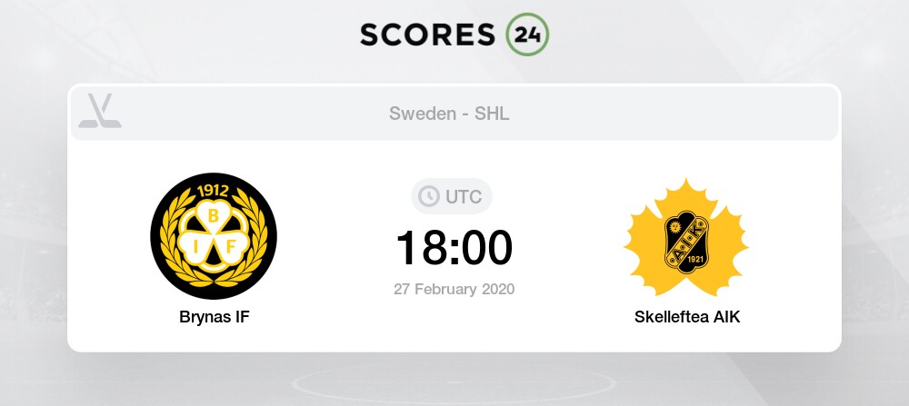 Brynas If Vs Skelleftea Aik 27 February 2020 Standings