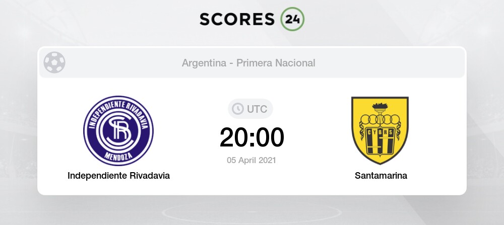 Independiente Rivadavia Vs Santamarina Head To Head For 5 April 2021