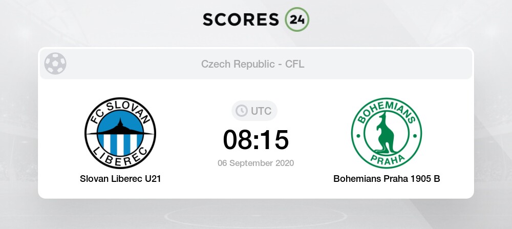 Slovan Liberec U21 Vs Bohemians Praha 1905 B 6 09 2020 Stream Results