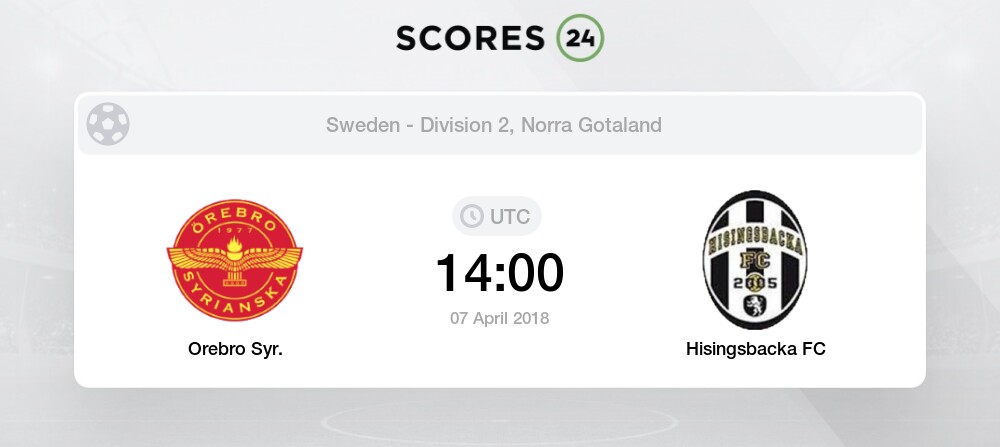 Orebro Syr Hisingsbacka Fc 7 April 2018 Score Result And Events