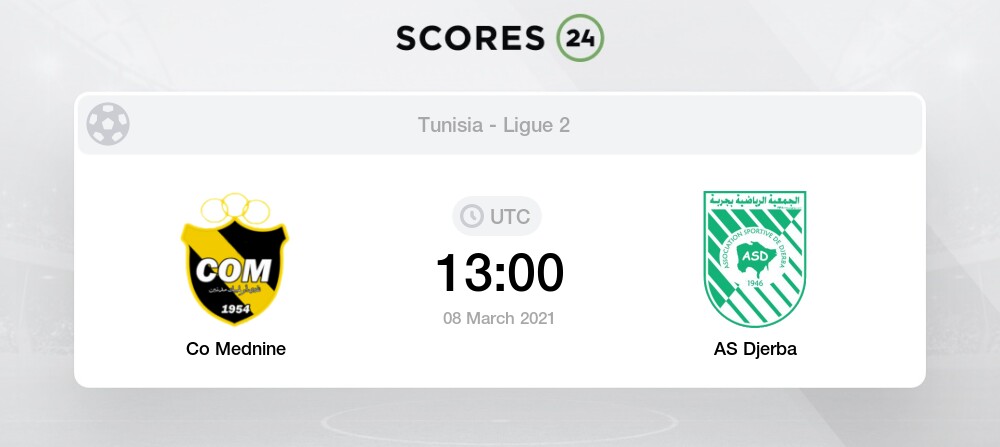 Medenine vs AS Djerba 8/03/2021 Stream & Results