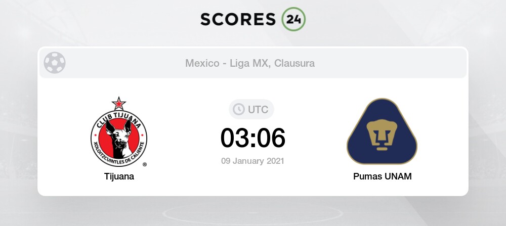 Tijuana Vs Pumas Unam Prediction Betting Tips And Preview 9 January 2021