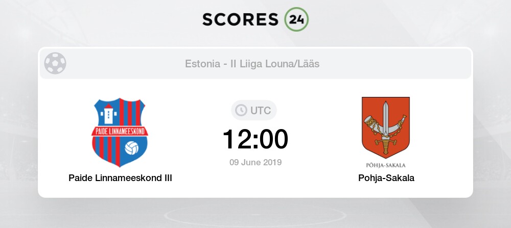 Paide Linnameeskond Iii Vs Pohja Sakala 9 June 2019 Soccer