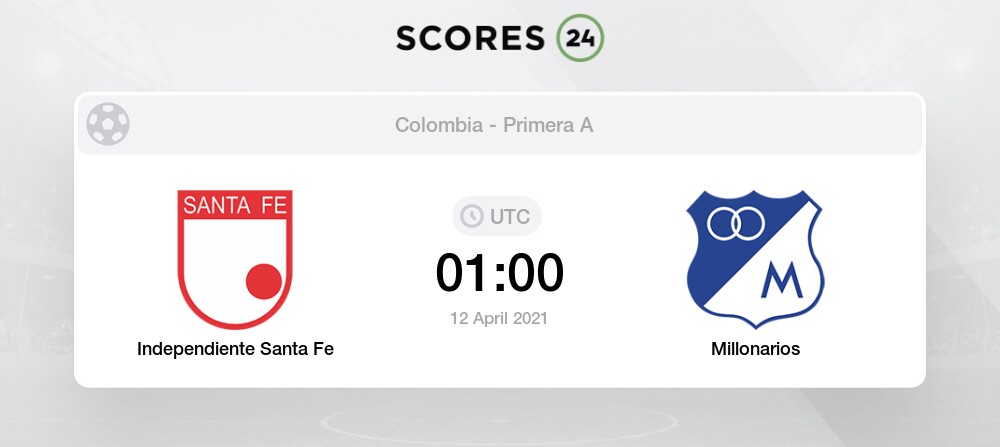 Independiente Santa Fe Vs Millonarios Head To Head For 12 April 2021