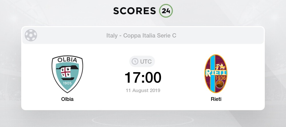 Olbia Rieti 11 August 2019 Score Stats And Result