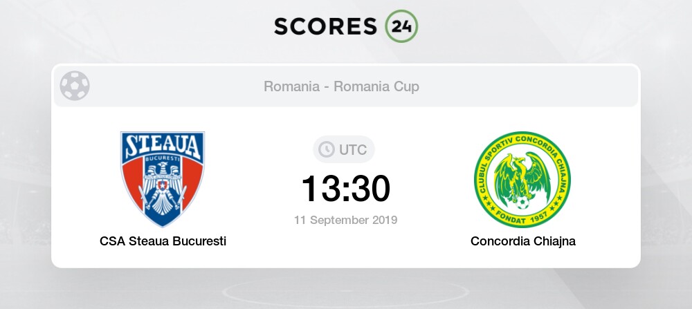 Csa Steaua Bucuresti Vs Concordia Chiajna 11 September 2019 Odds