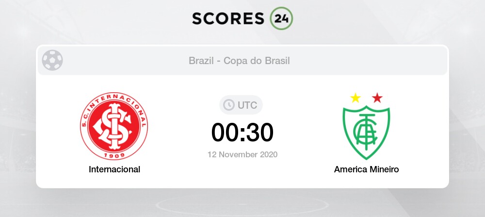 Internacional Vs America Mineiro Head To Head For 12 November 2020