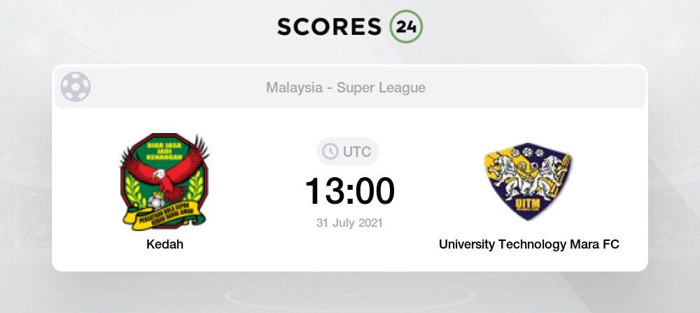 Kedah Vs Uitm Fc Head To Head For 31 July 2021