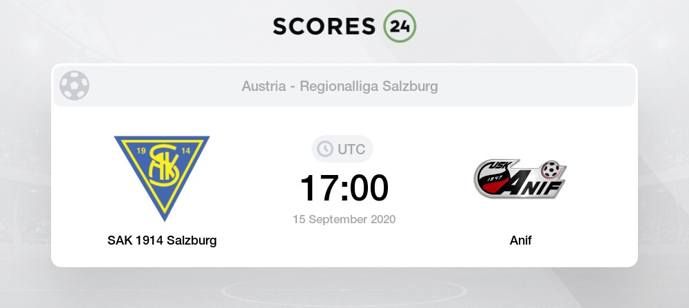Sak 1914 Salzburg Vs Anif 15 09 2020 Stream Results
