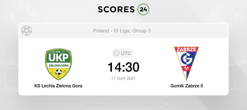 Ks Lechia Zielona Gora Vs Gornik Zabrze Ii Head To Head For 17 April 2021