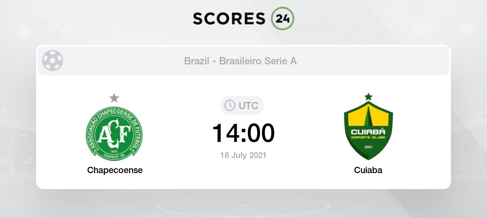 Chapecoense Vs Cuiaba 18 07 21 Stream Results