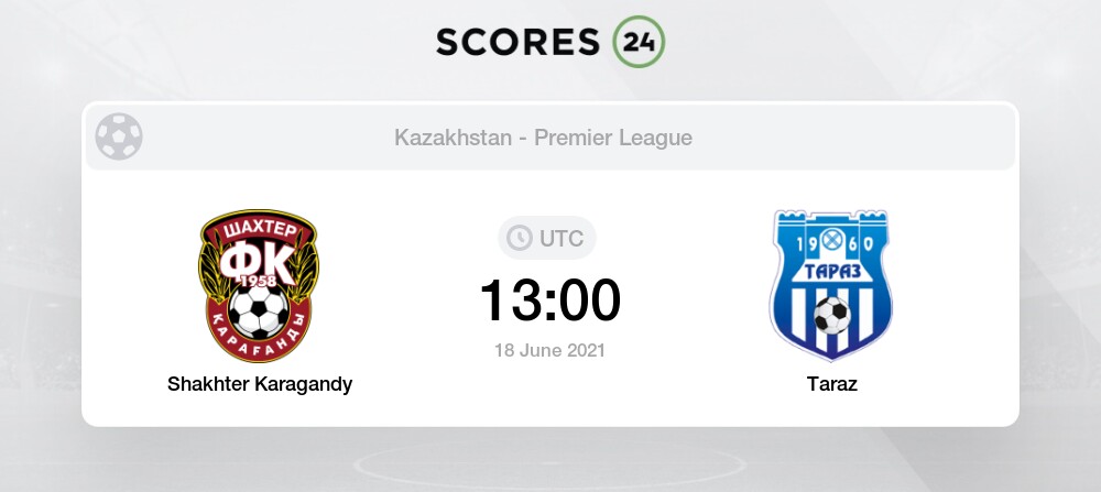 Shakhter Karagandy Vs Taraz Head To Head For 18 June 2021