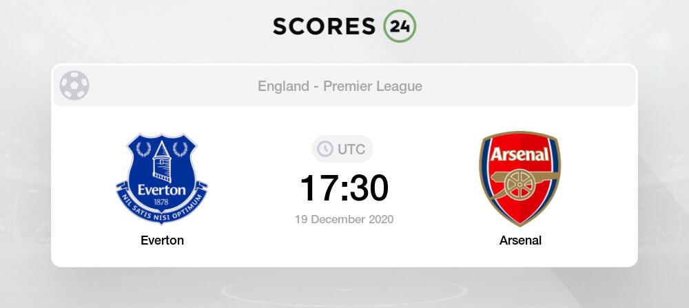 Everton Vs Arsenal H2h For 19 December 2020