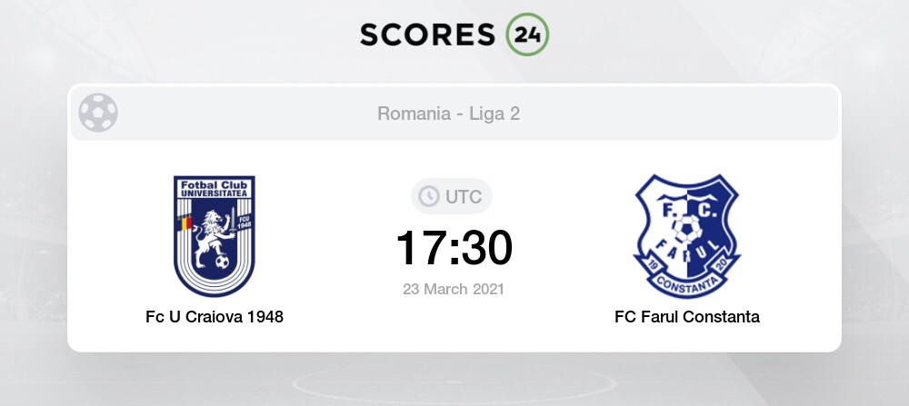 Fc U Craiova 1948 Vs Fc Farul Constanta Prediction Betting Tips And Preview 23 March 2021