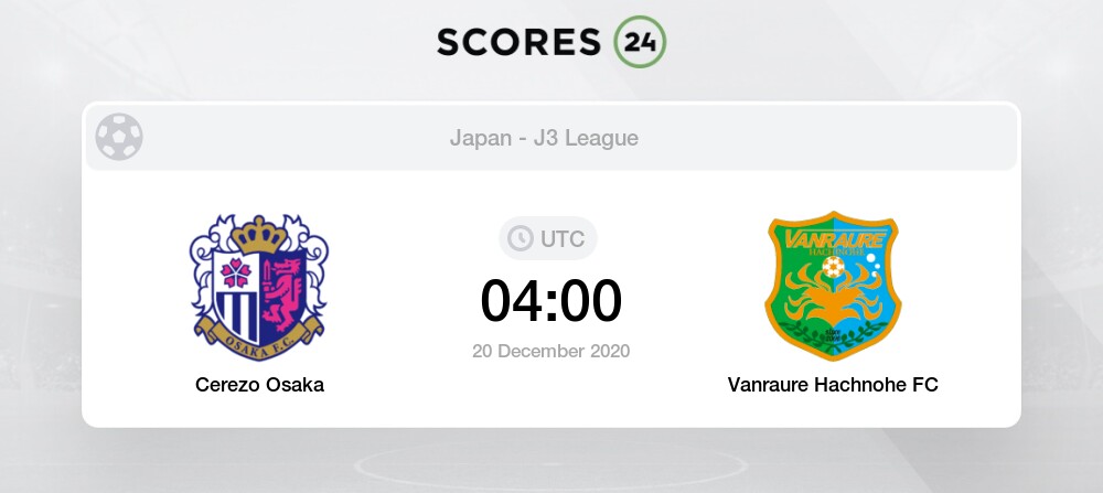 Cerezo Osaka U23 Vs Vanraure Hachnohe Fc 20 12 2020 Stream Results