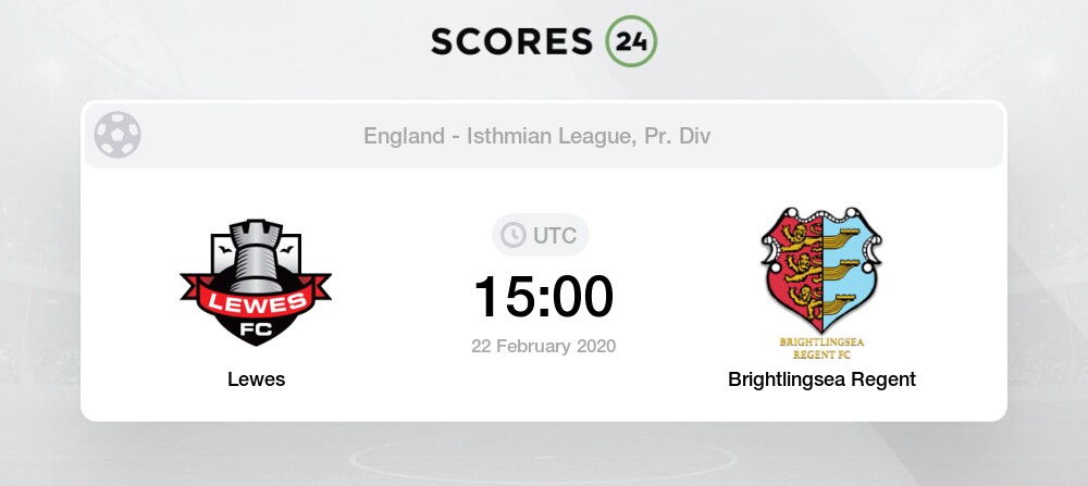 Lewes Vs Brightlingsea Regent 22 February 2020 Soccer