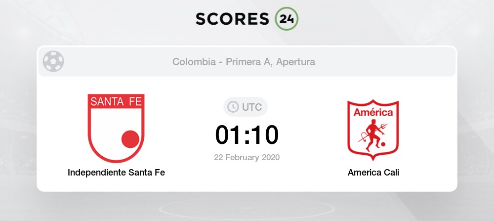 Independiente Santa Fe Vs America Cali 22 February 2020 Soccer