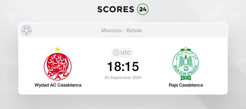 Wydad Casablanca Vs Raja Casablanca Head To Head For 24 September