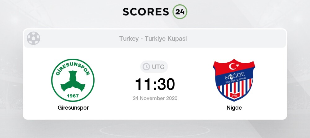 Giresunspor Vs Nigde 24 11 2020 Stream Results