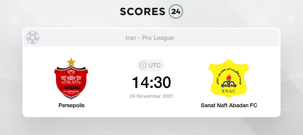 persepolis vs sanat naft 24 november 2021 odds