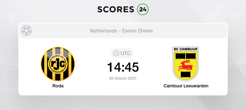 Roda Vs Cambuur Leeuwarden Prediction Betting Tips And Preview 28 March 2021