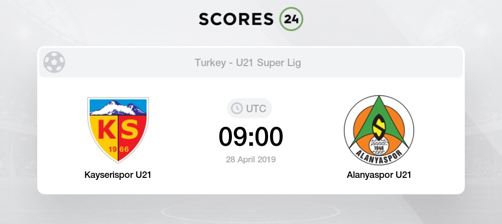 Kayserispor U21 Vs Alanyaspor U21 28 April 2019 Soccer