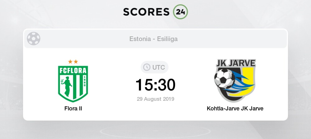 Flora Ii Vs Kohtla Jarve Jk Jarve 29 August 2019 Soccer