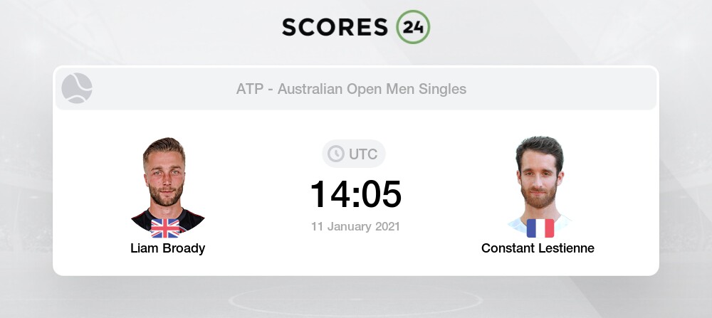 Liam Broady Vs Constant Lestienne 11 01 2021 Stream Results