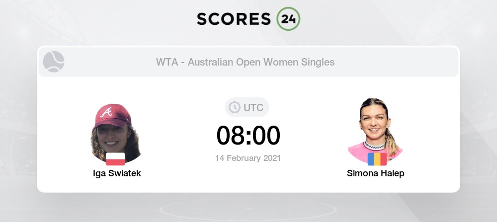 Iga Swiatek Vs Simona Halep 14 02 2021 Stream Results