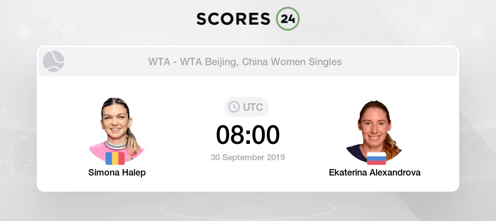 Simona Halep Vs Ekaterina Alexandrova 30 September 2019 Tennis