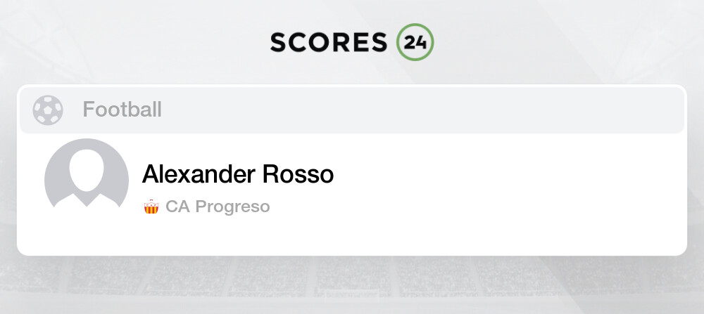 Alexander Rosso Forward Of Ca Progreso scores24
