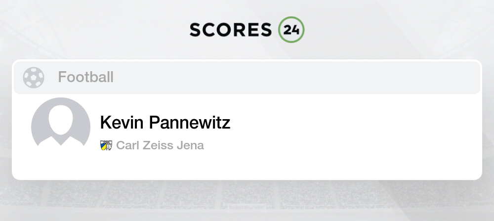 Kevin Pannewitz Midfielder Of Carl Zeiss Jena