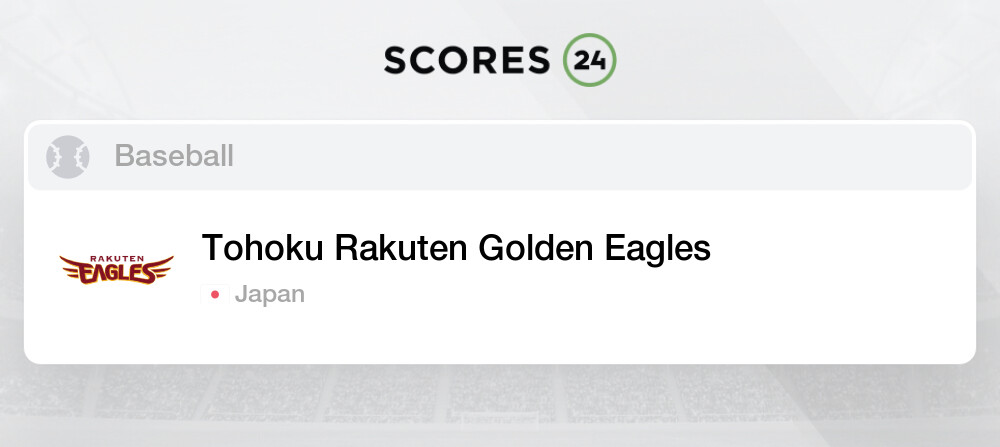 Tohoku Rakuten Golden Eagles Fixtures Live Results Baseball Japan