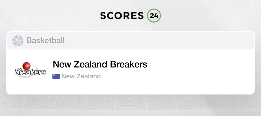 New Zealand Breakers Fixtures Schedule And Live Results Basketball New Zealand