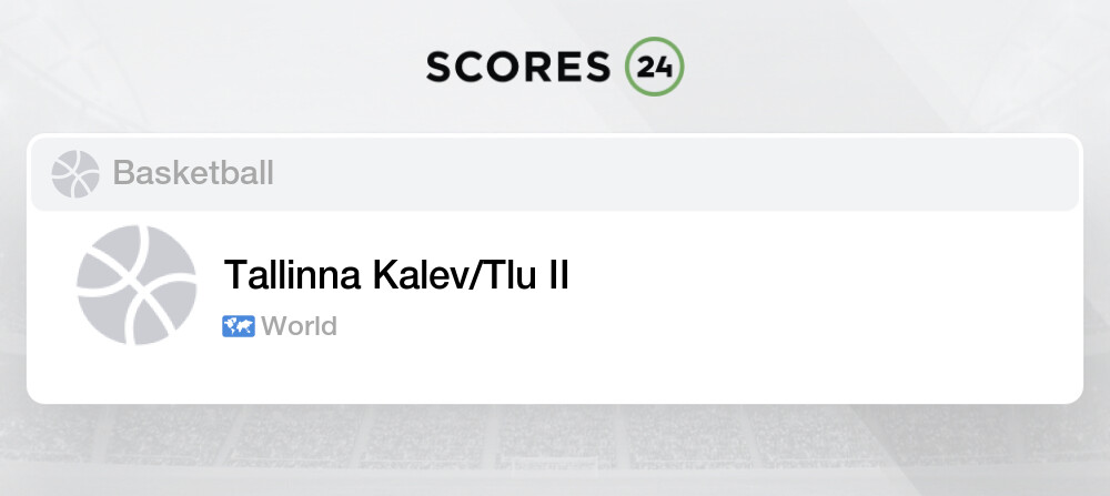 Tallinna Kalev Tlu Ii Basketball Calendar Form